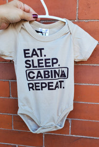 Eat, Sleep, Cabin, Repeat Onesie