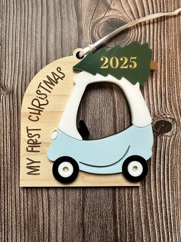 Cozy Coupe Christmas Ornament - First Christmas