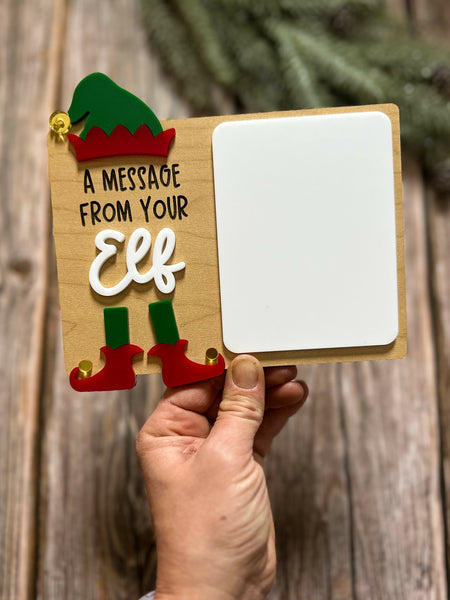 A Message from Your Elf – Erasable Message Board Pink/White