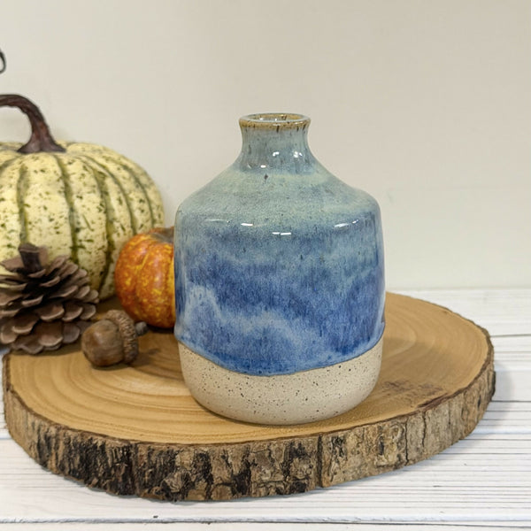 Blue and turquoise Bud vase