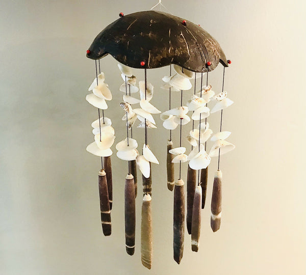 Coconut and Seashells Wind Chime