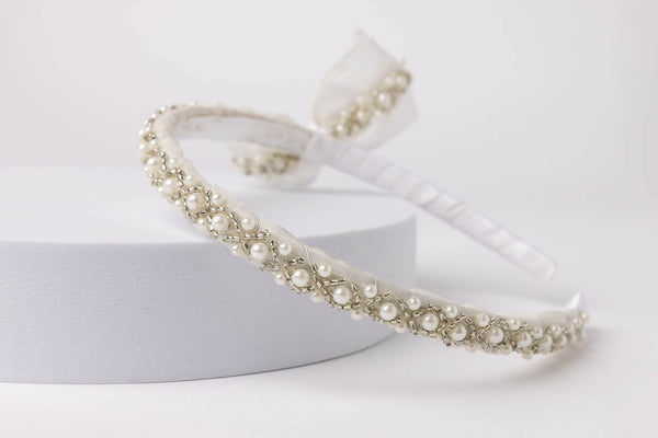 Skinny White Headband For Little Girls - Unique Town Boutique
