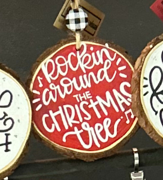 Wood Disc Ornaments