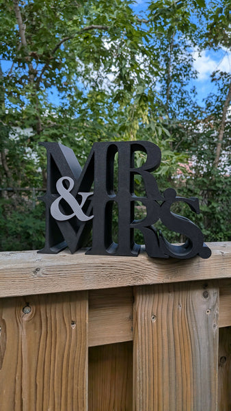 Mr & Mrs Floral Display Stand