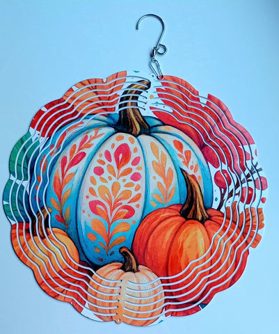 Fall Pumpkins Wind Spinner