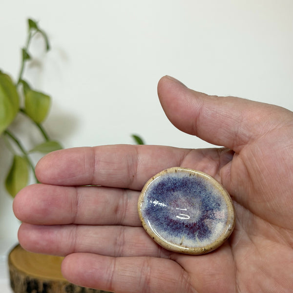 Purple glaze calming stone