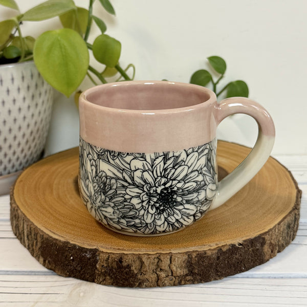 Pink Daisy Mug 14-16 oz.