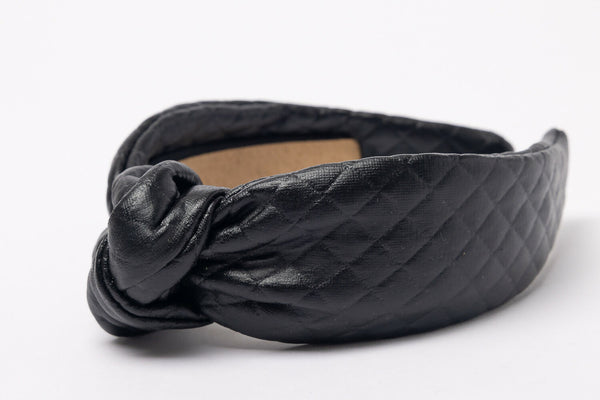 Black Faux Leather Headband - Unique Town Boutique