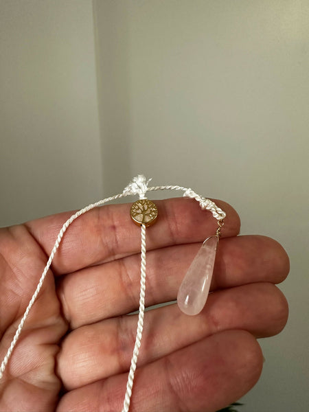 Rose Quartz & Tree Of Life Bookmark
