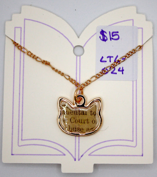 Book Page Necklace - Court