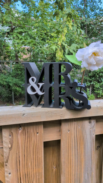 Mr & Mrs Floral Display Stand