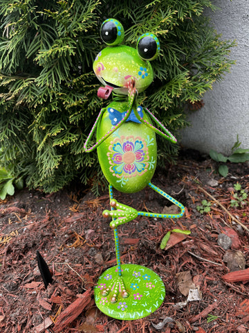 Metal Garden Frog