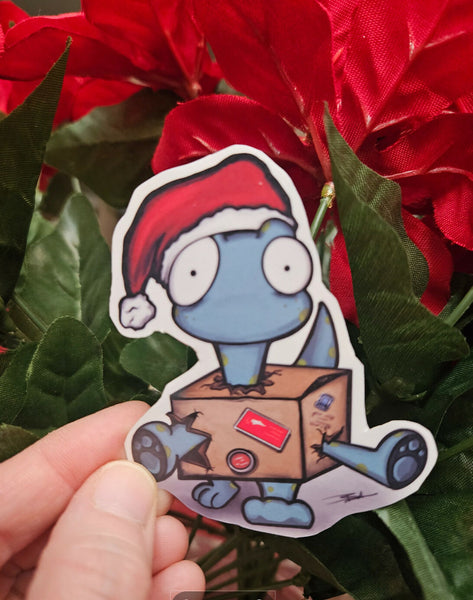 Santa Dino Sticker