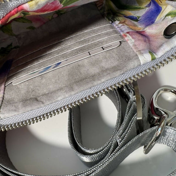 Devon Pouch Cork - Rich Pink Floral