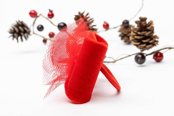 Red Velvet Bow Hair Tie for Girls