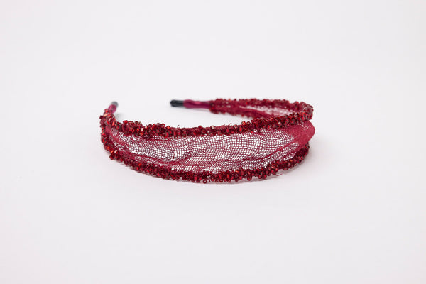 Red Beaded Headband