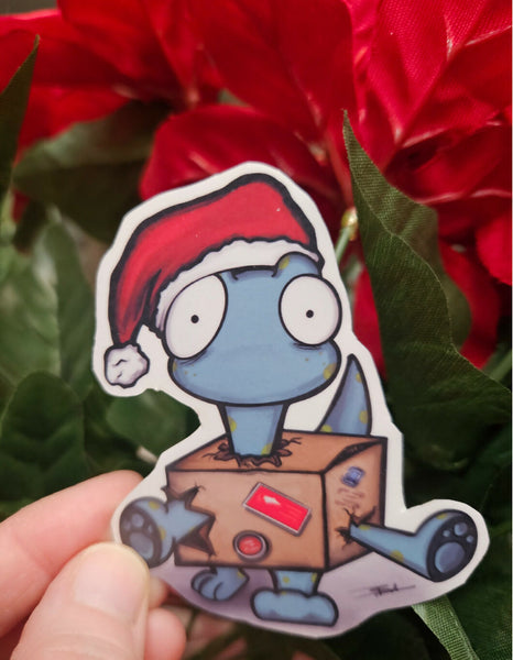 Santa Dino Sticker