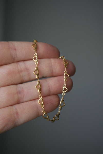 Open Heart Bracelet - Gold