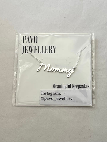 “Mommy” Sterling Silver Necklace