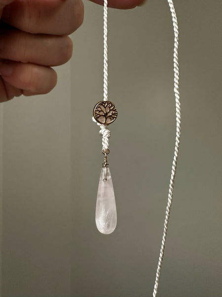 Rose Quartz & Tree Of Life Bookmark