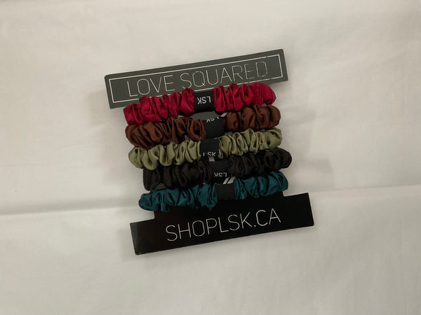 5pc Satin Skinny Scrunchie