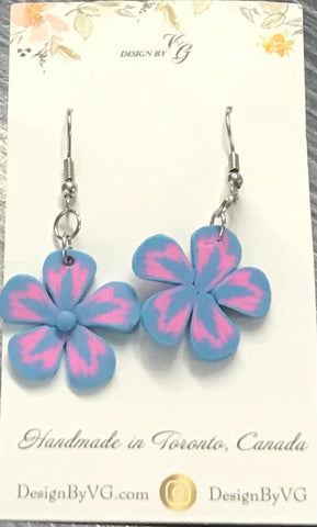Small Flower Design Polymer Clay Earrings