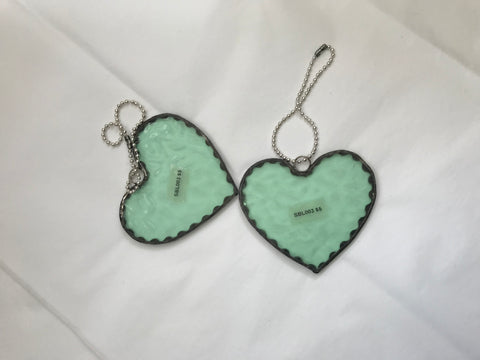 Stained glass small heart - Light green