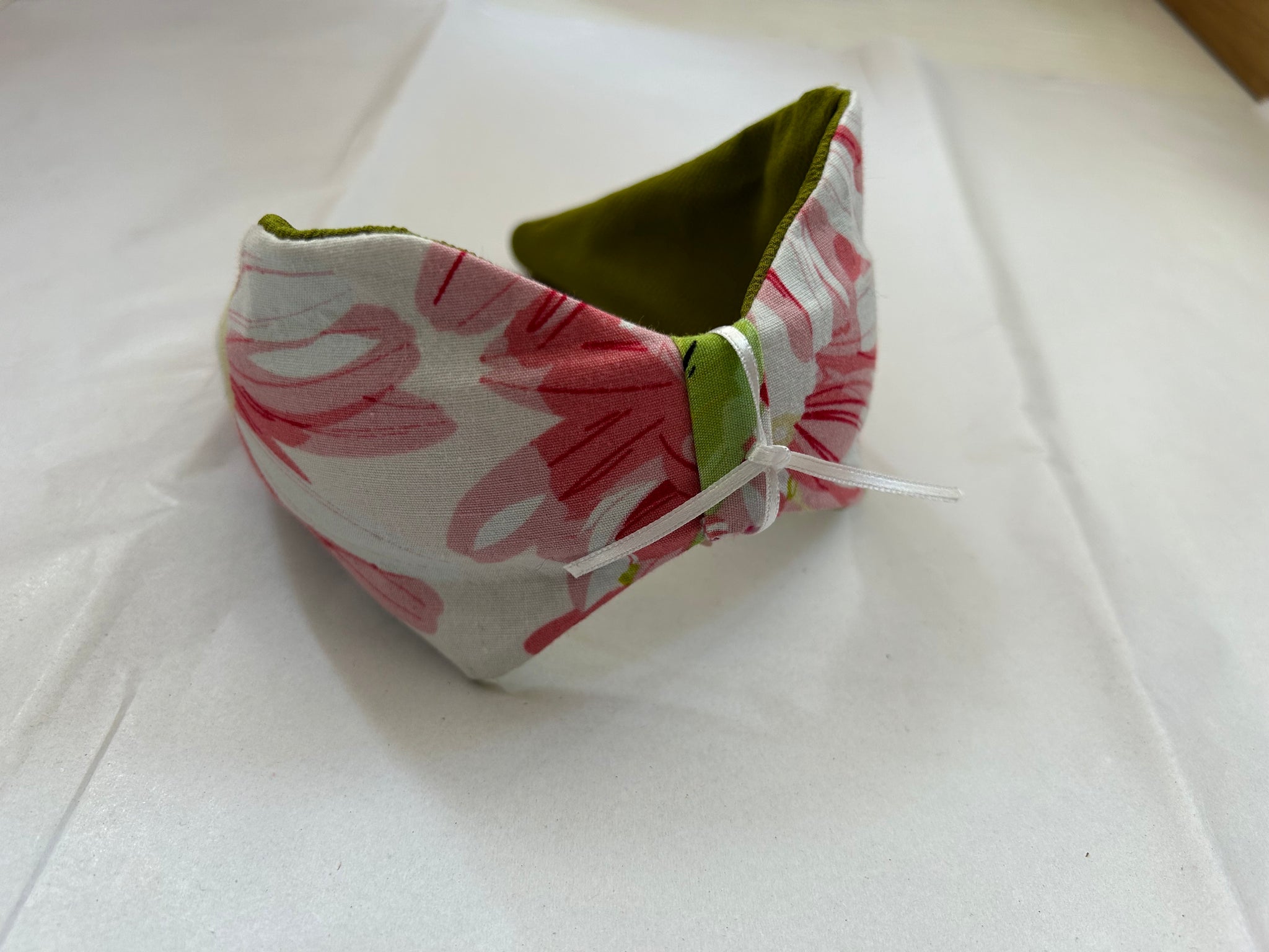 Pink floral headband