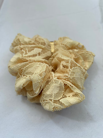Yellow Lace Scrunchie
