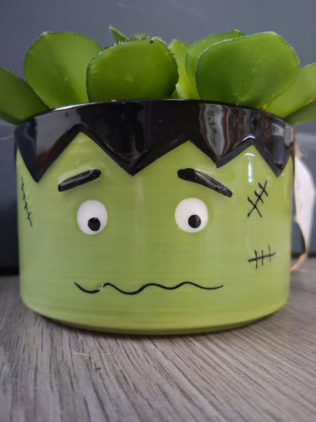 Frankenstein (faux) Succulent Pot