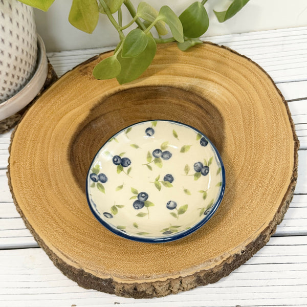 Blue ring dish with blueberry pattern - Unique Town Boutique