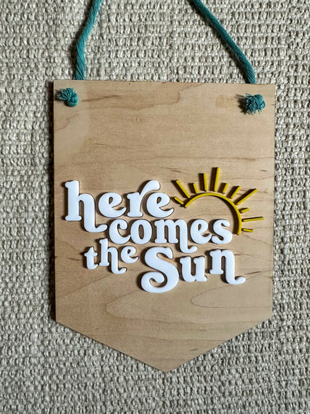 Wooden Pennant Flag Wall Decor - Nursery Decor - Kids Room Decor