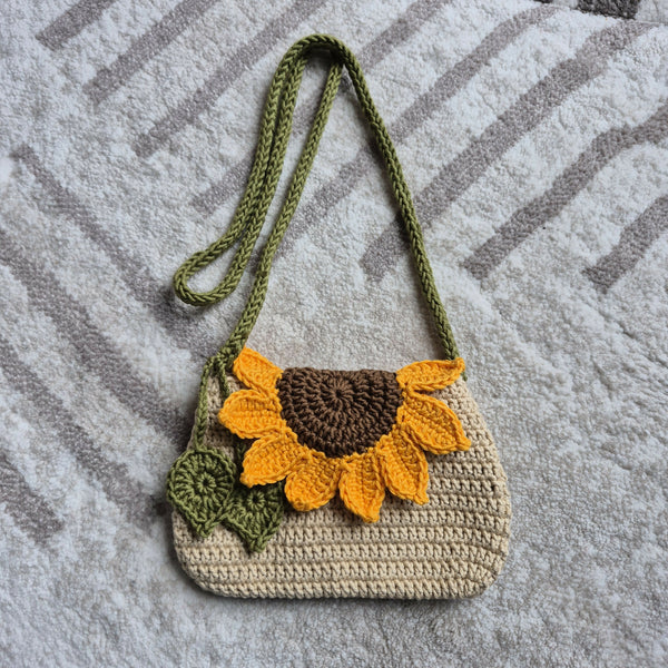 Yarn By Zee Crochet Sunflower Purse
