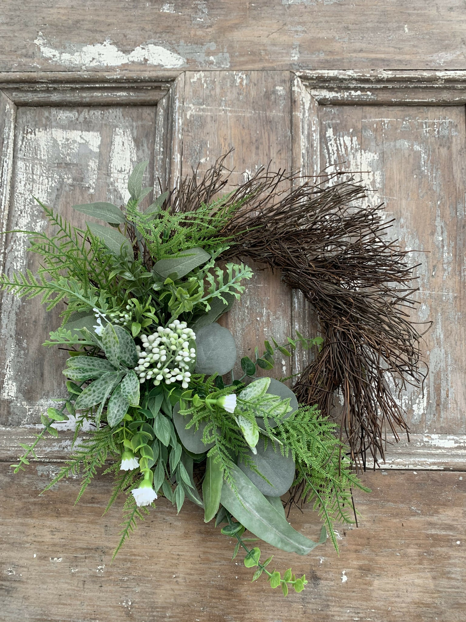 Twig Wreath with Greenery