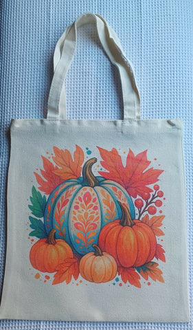 Canvas Tote Bag ~ Vibrant pumpkin