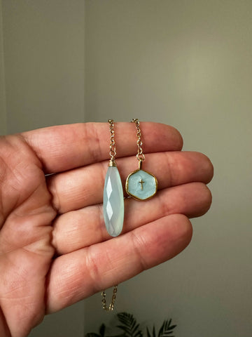 Cross & Chalcedony Bookmark