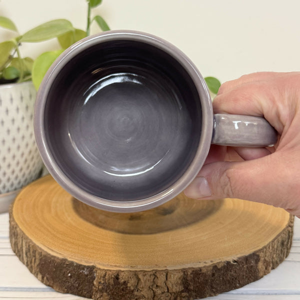 Violet with Soft Blue Flowers Mug 14-16 oz. - Unique Town Boutique