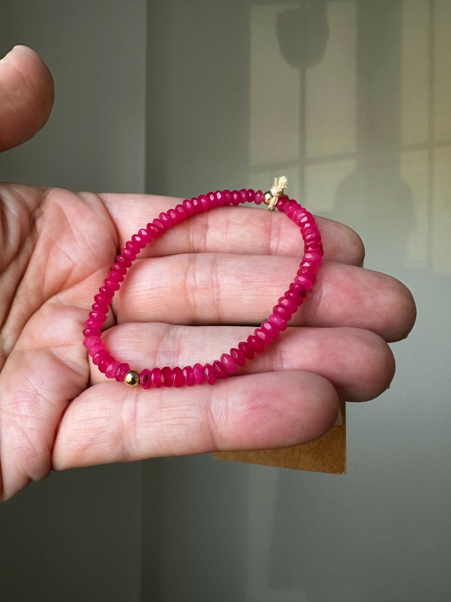 Hot Pink Jade Bracelet
