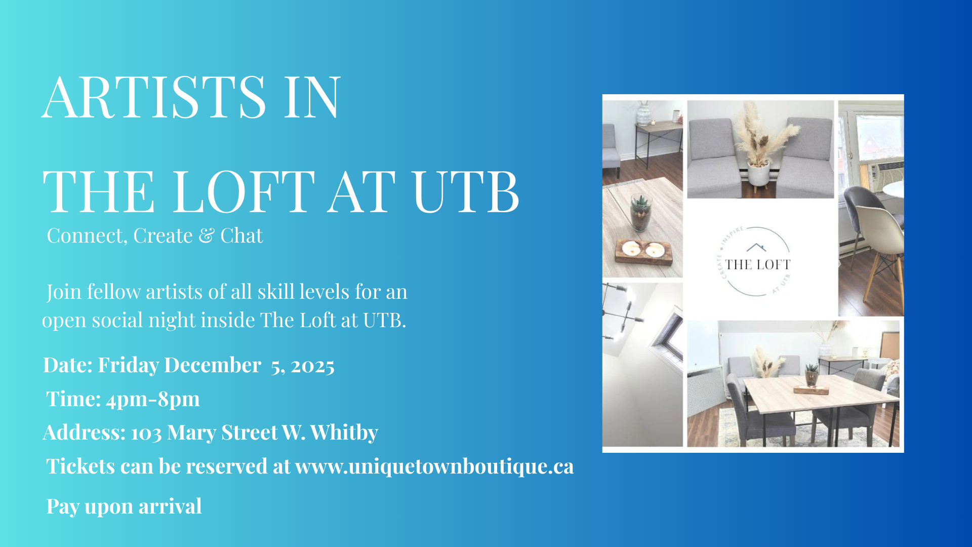 Artists In The Loft Reservation