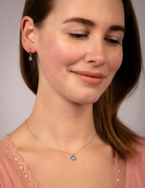 Watchful Sparkles Huggie Earrings