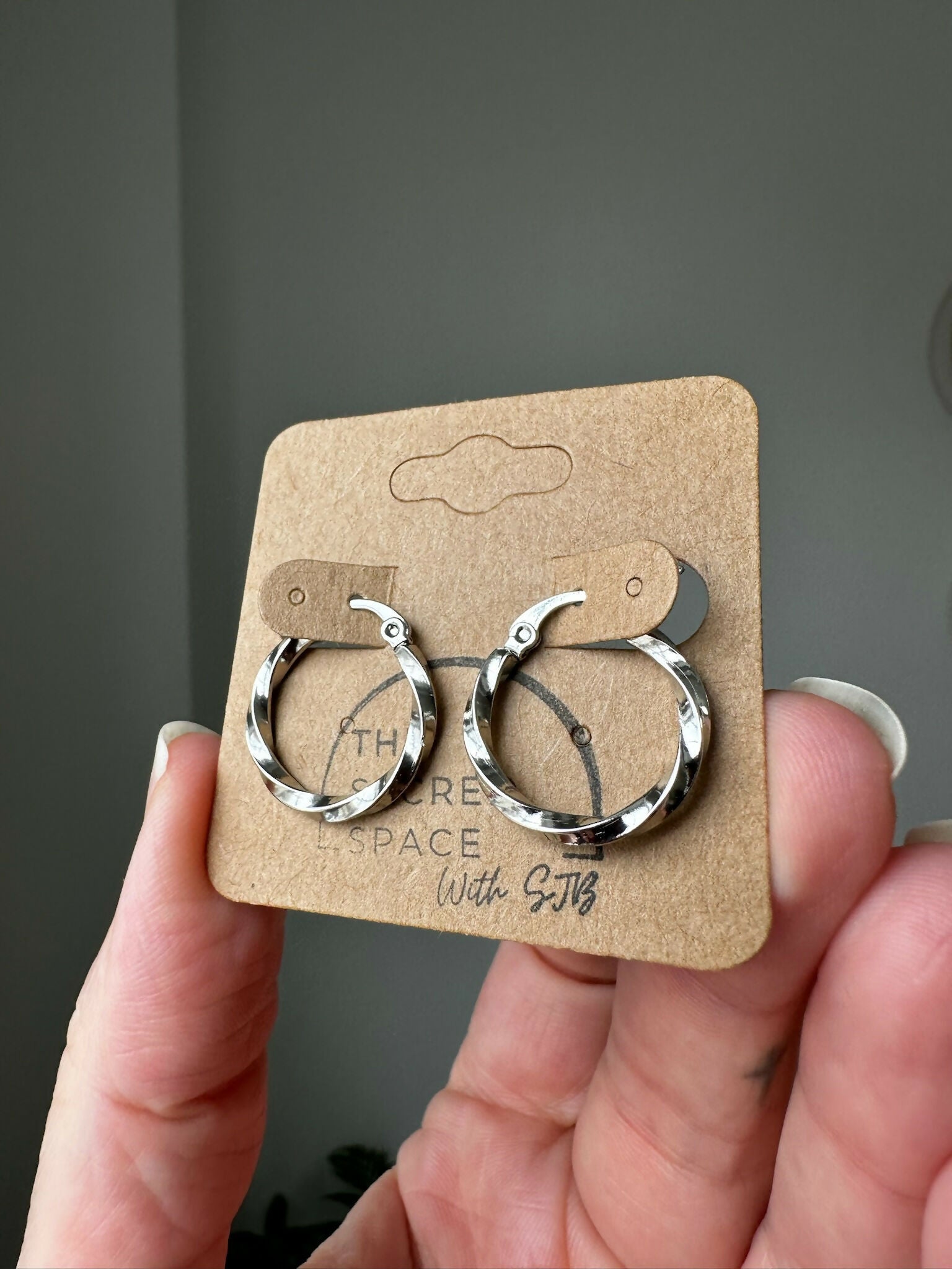 Twist Hoops - Silver