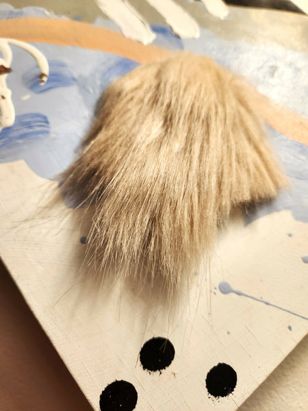 Furrz mixed media abstract painting (8x8)