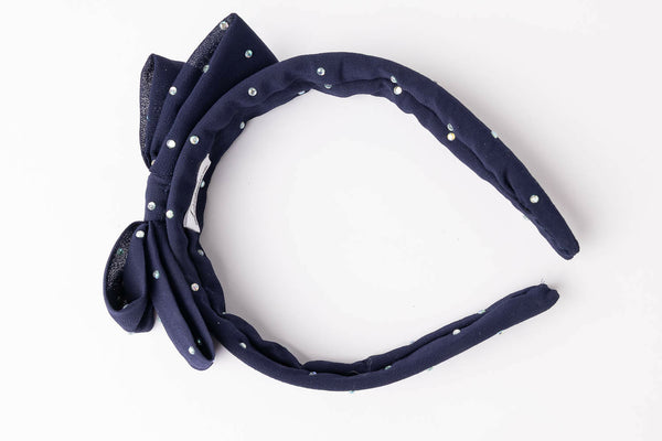 Blue Bow Headband - Unique Town Boutique