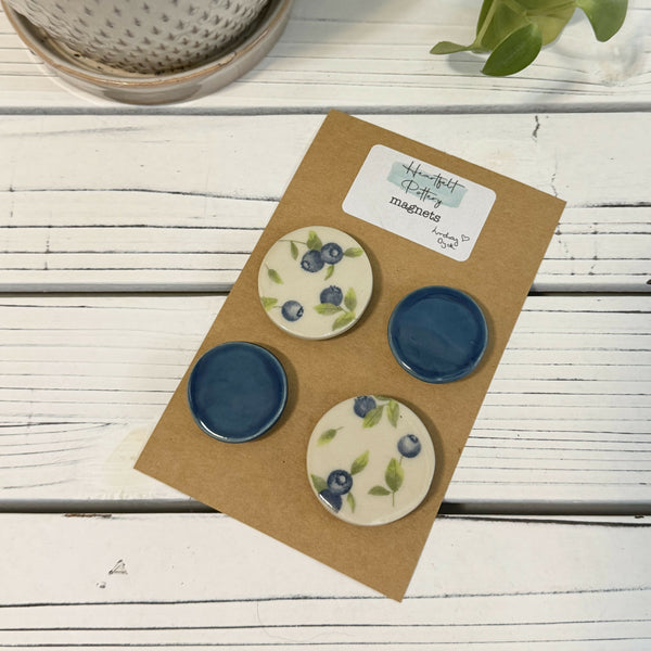 Blueberry ceramic magnet set - Unique Town Boutique