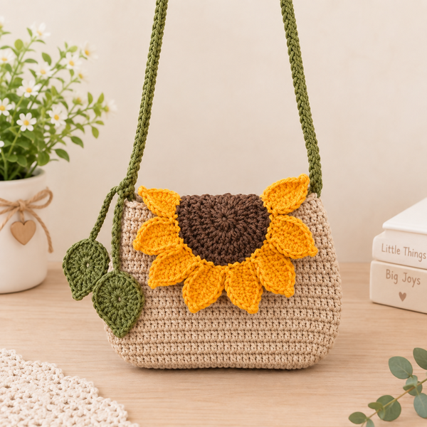 Yarn By Zee Crochet Sunflower Purse