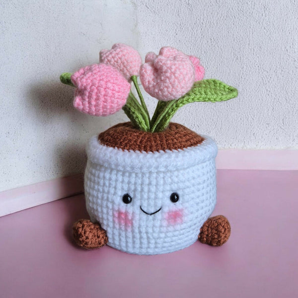 Crochet Tulip Pot