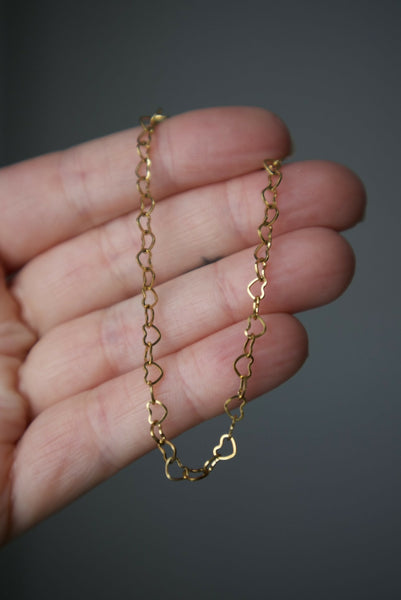 Linked Heart Bracelet - Gold - Unique Town Boutique