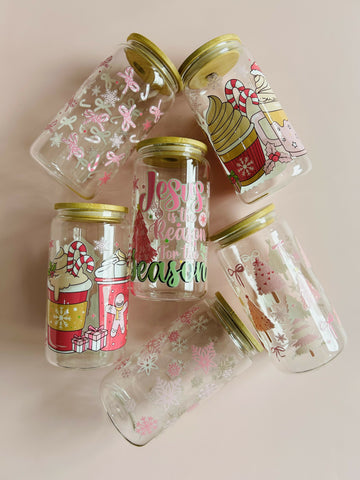 Pink Christmas Tumbler