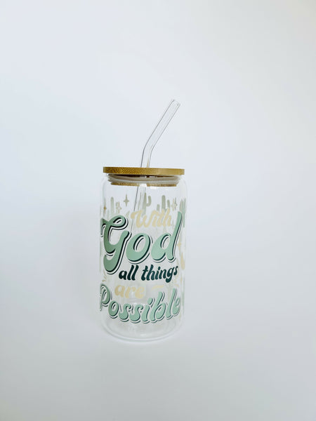 "With God All Things Are Possible" Tumbler