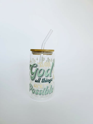 "With God All Things Are Possible" Tumbler